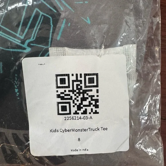 Tesla Cybertruck Kids T-Shirt - Gray and Red - Picture 2 of 2